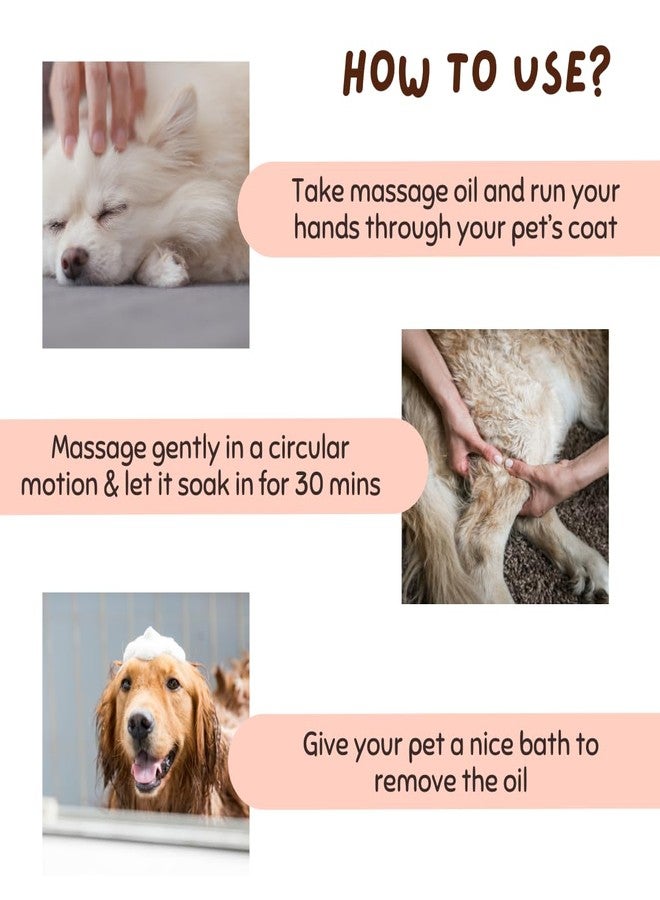 Coco Crush Natural Neem Anti Tick and Flea Dog Massage Oil | for All Types of Dogs & Cats | Anti Itch Oil with Coconut, Neem & Lemongrass | 100% Pure, Organic, Paraben Free (100ML) - Image 4